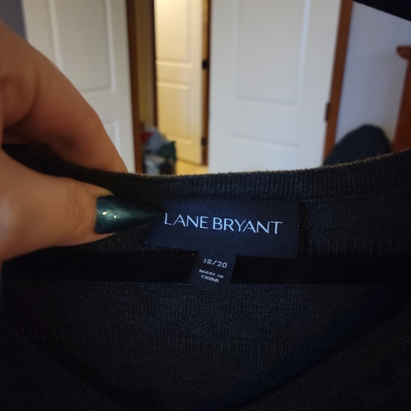 Textured Lane Bryant Skater Dress with Bell Sleeves - Picture 3 of 4